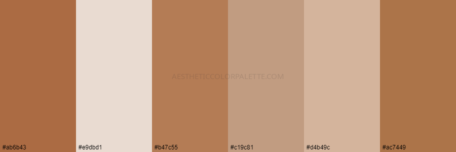 color palette ab6b43 e9dbd1 b47c55 c19c81 d4b49c ac7449