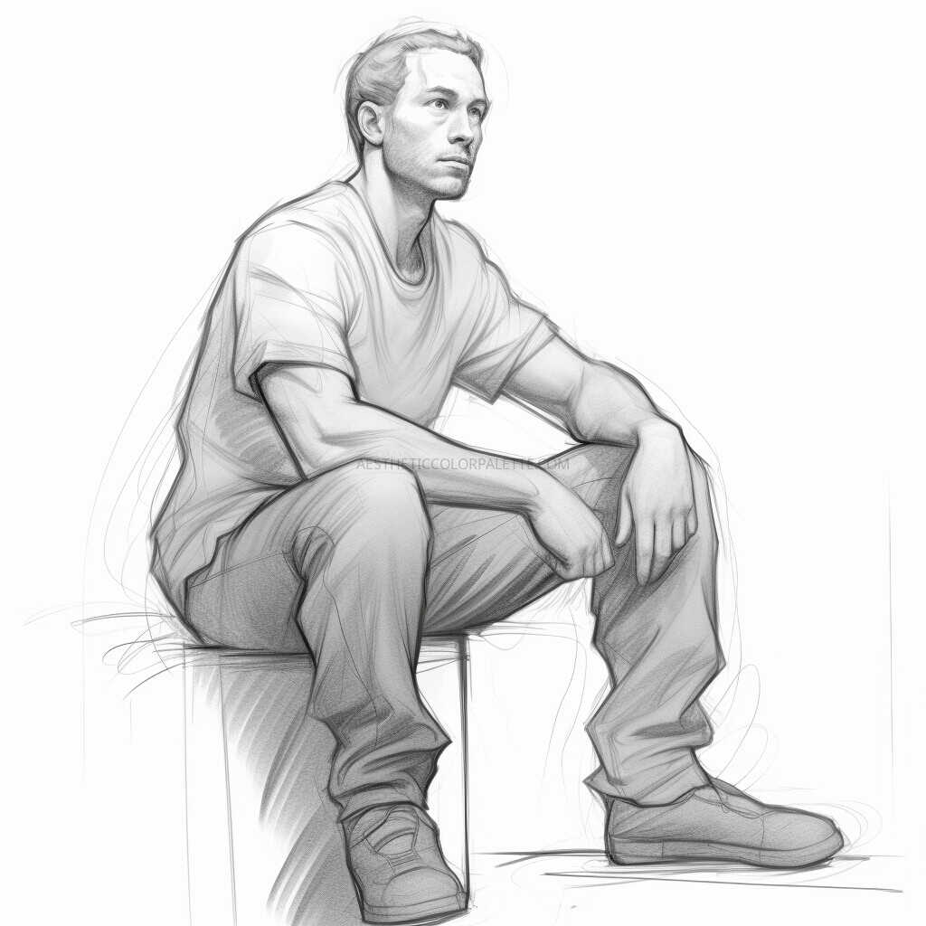 men sitting sketch 1