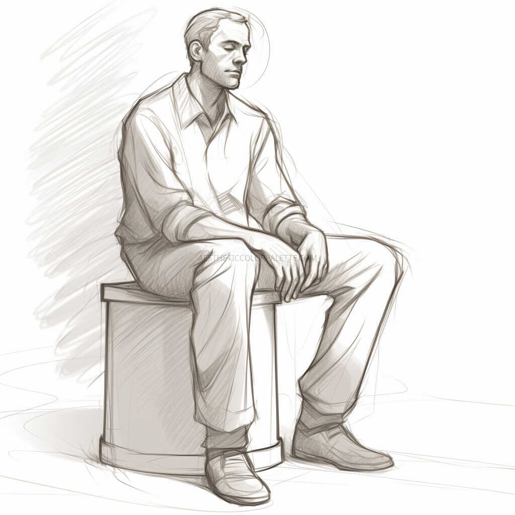 men sitting sketch 3