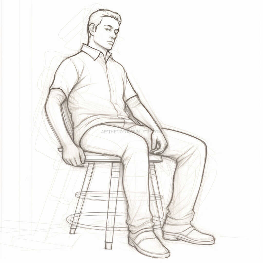 men sitting sketch 4