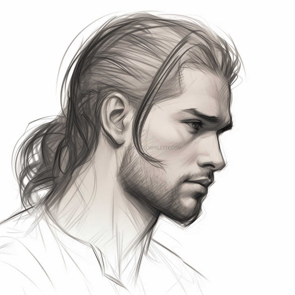 mens hairstyle sketch 1