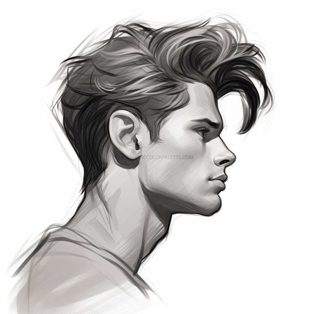 mens hairstyle sketch 10