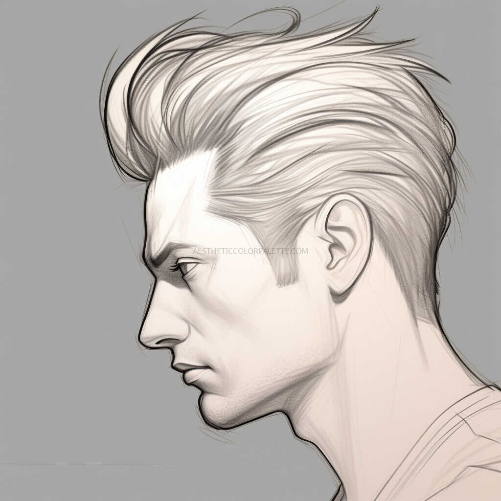 mens hairstyle sketch 12