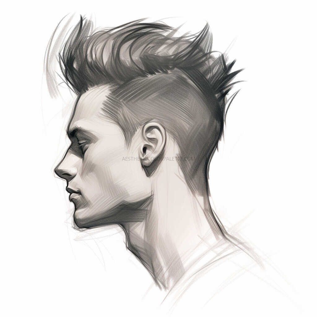 mens hairstyle sketch 14