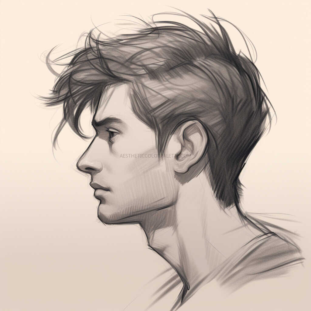 mens hairstyle sketch 15