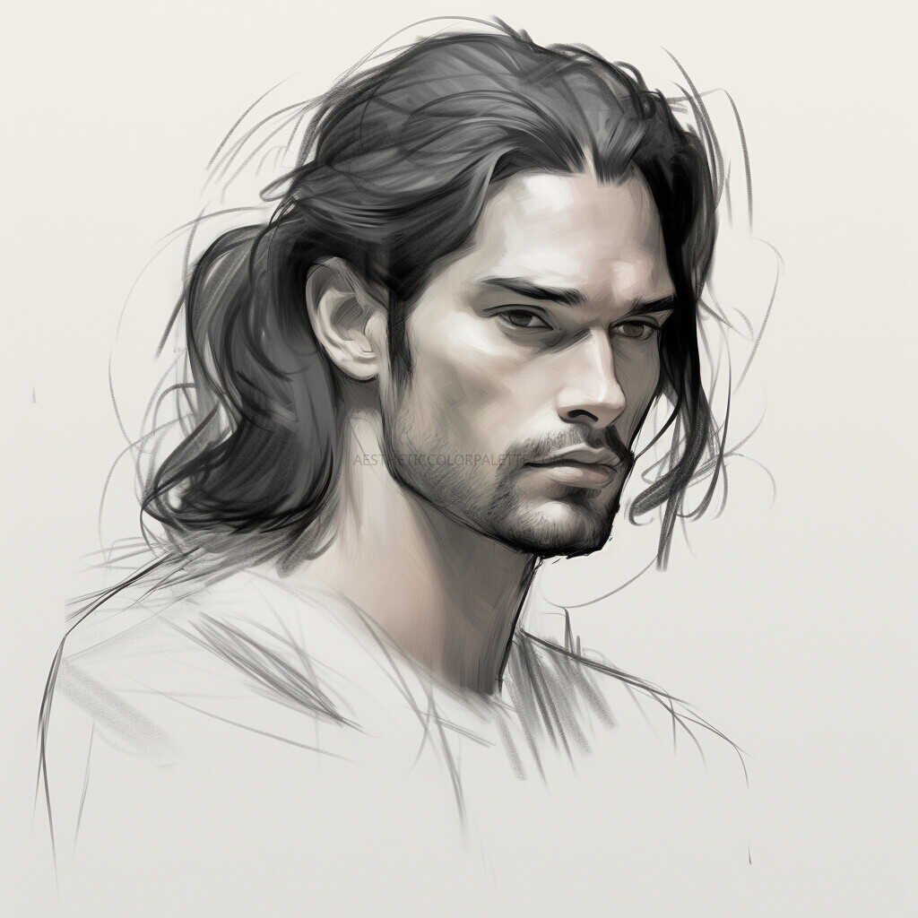 mens hairstyle sketch 16