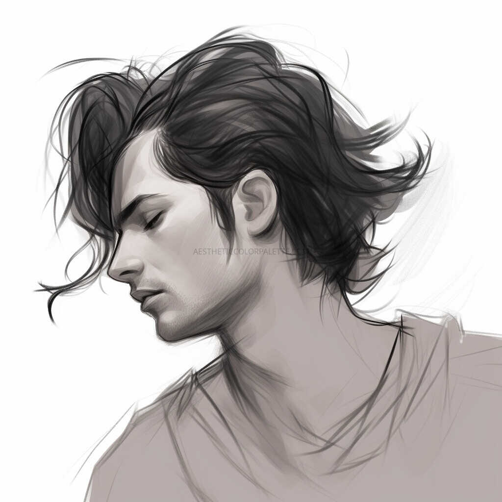 mens hairstyle sketch 5