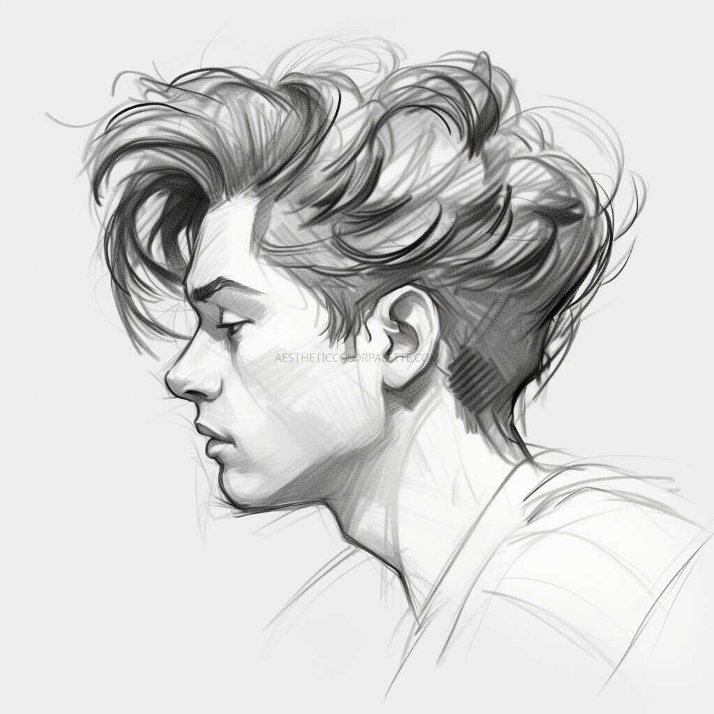 mens hairstyle sketch 6