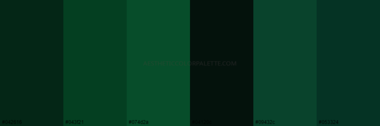 Read more about the article Dark Green Color Palettes