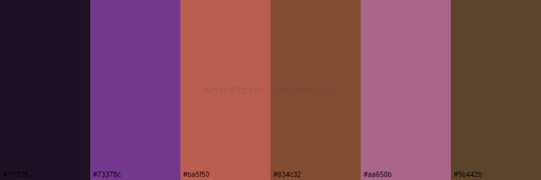 Brown and Purple Color Palettes - Aesthetic Color Palette