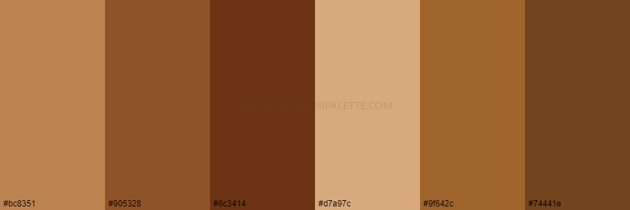 Warm Brown Color Palettes - Aesthetic Color Palette