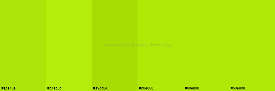 color palette #ace40a #b4ec0b #a9dc04 #b0e808 #b0e808 #b0e808