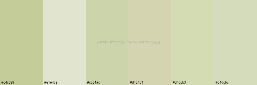 color palette c4cc99 e1e4ce ccd4ac d4d4b1 d4dcb3 d4dcbc