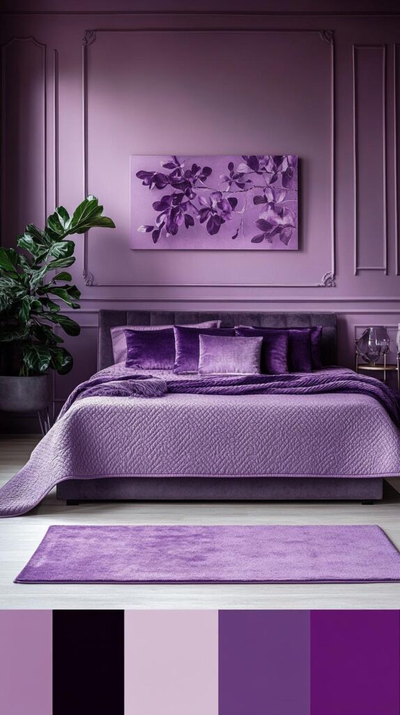 Purple Bedroom Color Palettes 30