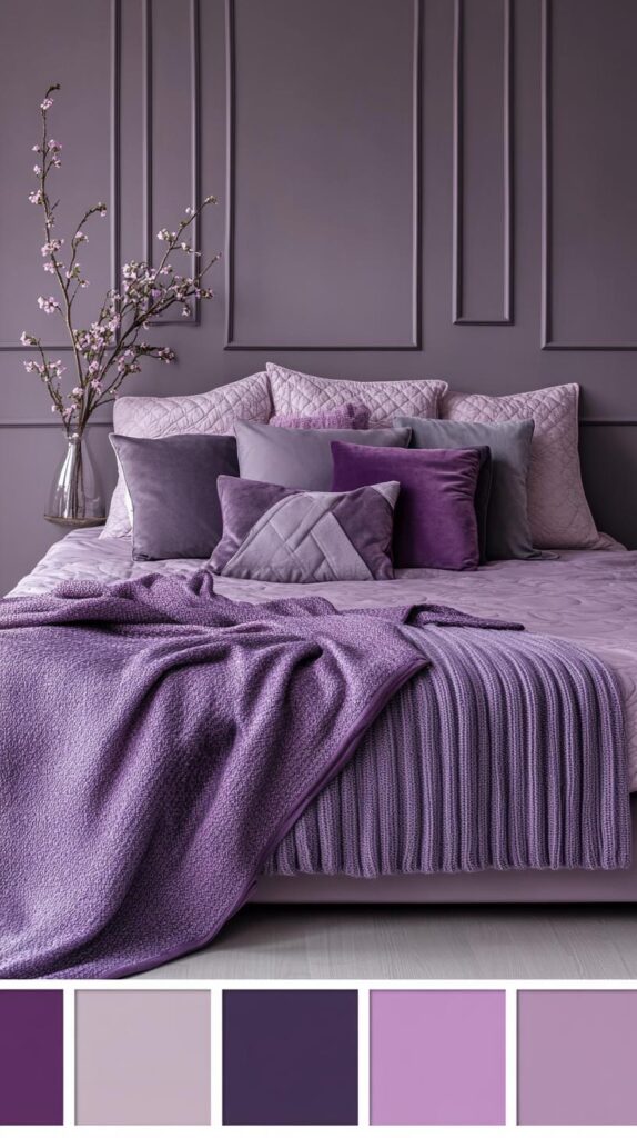 Purple Bedroom Color Palettes 33