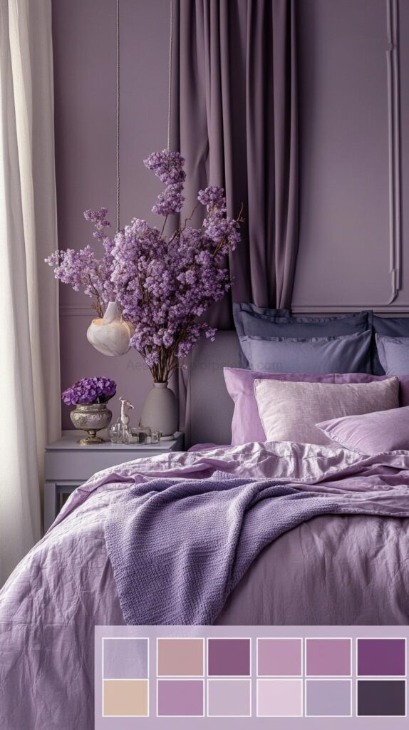 Purple Bedroom Color Palettes 34