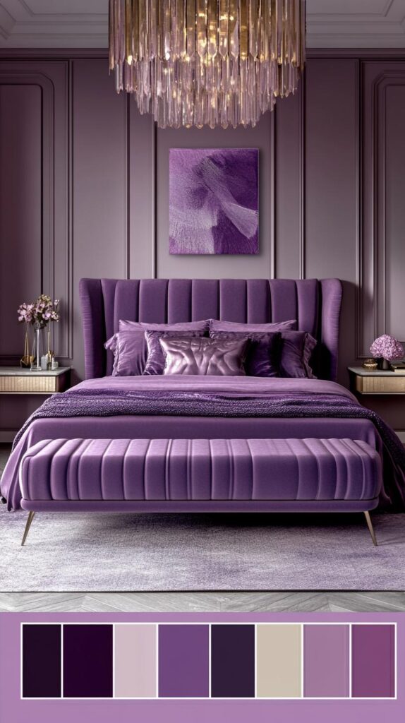 Purple Bedroom Color Palettes 35