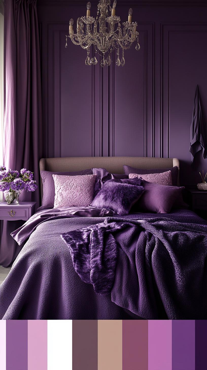 Purple Bedroom Color Palettes Aesthetic Color Palette