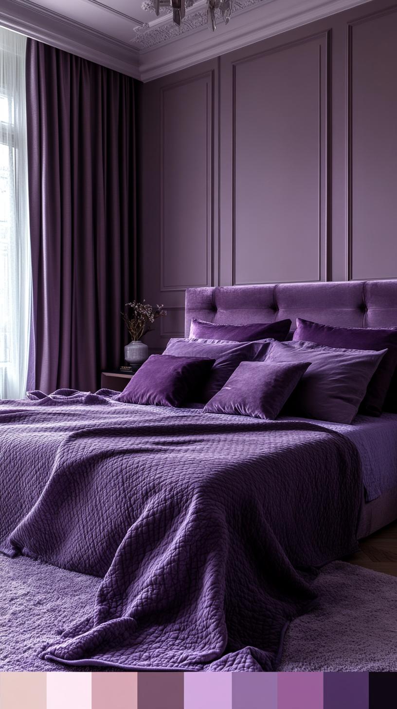 Purple Bedroom Color Palettes Aesthetic Color Palette